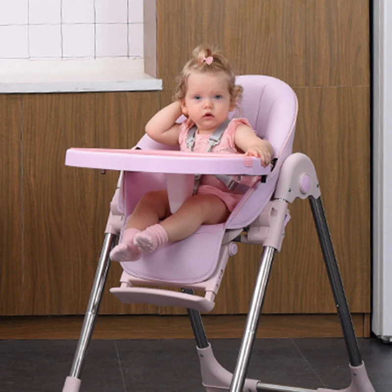 Multifunctional Baby High Chair with Tray and Cushion Adjustable Dining Booster Seat Newborn Infant Highchair Kids Feeding Chair