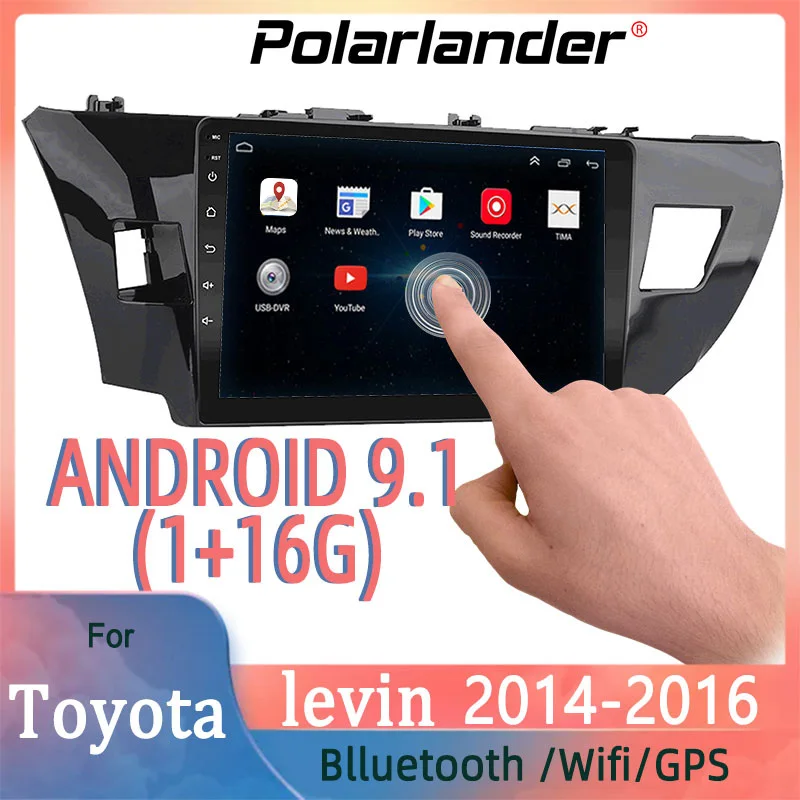 

Multimedia Player Touch Screen 2 Din 10.1'' Car Radio GPS Android 9.1 WIFI BT Buit-in Carplay 1G+16G For Toyota LEVIN 2014-2016