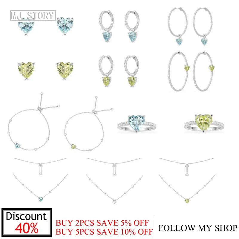 

Колье и серьги из серебра 925 пробы с зеленым Цирконом