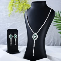missvikki luxury new design 73cm long shiny charm big pendant earrings necklace jewelry set super original fashion accessories