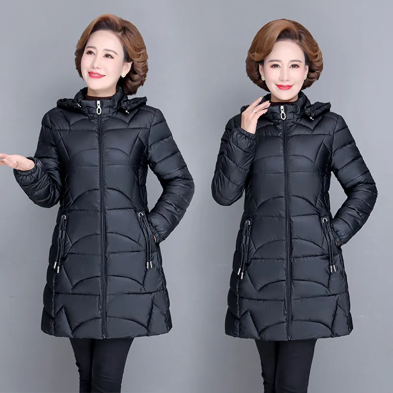 Winter Coats Woman Jackets 2023 Parkas Warm Thick Down Jacket Hooded Fashion Slim Solid Winter Clothes Women enlarge