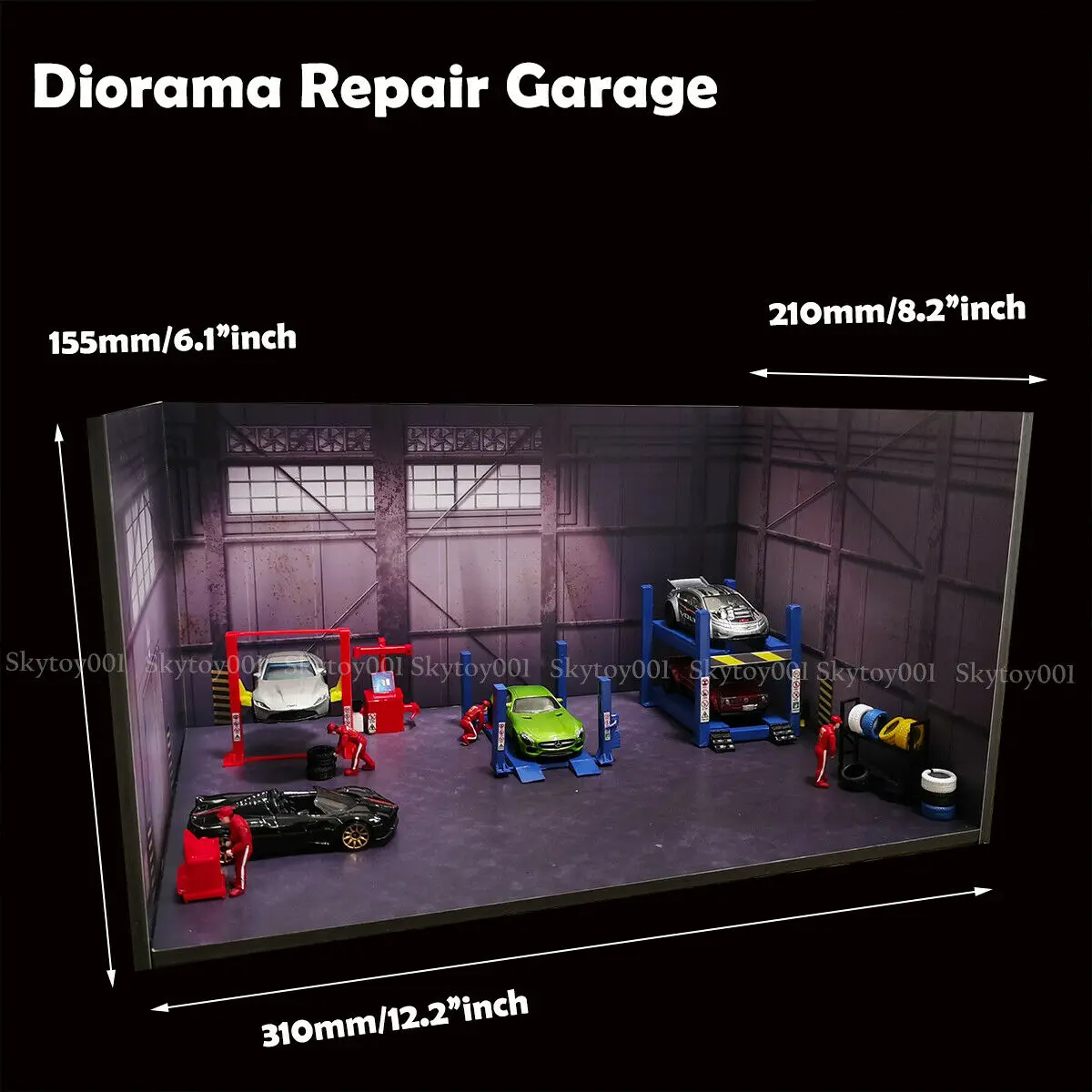 

Модель Диона 1/64 для ремонта автомобилей гаража демонстрация заднего фона Стояночная станция коллекционные подарки