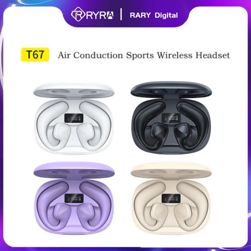 

RYRA Bluetooth Earphone Waterproof TWS Wireless Headphones With Mic Ear Hook HiFi Stereo Music Earbuds Noise Cancelling Headset