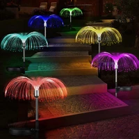 7 color solar led jellyfish lamp waterproof christmas lights outdoor for garden patio decoration flash pathway flowers light