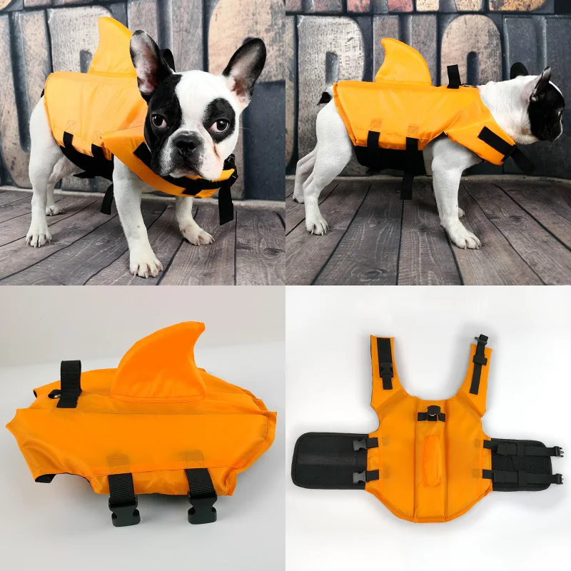 

Dog Life Vest Summer Shark Pet Life Jacket Dog Clothes Dogs Swimwear Pets Swimming Suit