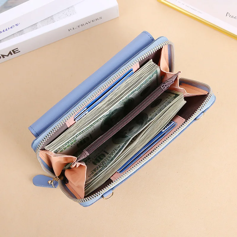 2023 New Cross-border Lady's Wallet Korean version of large-capacity multi-function shoulder bag with long clutch bag and coin p