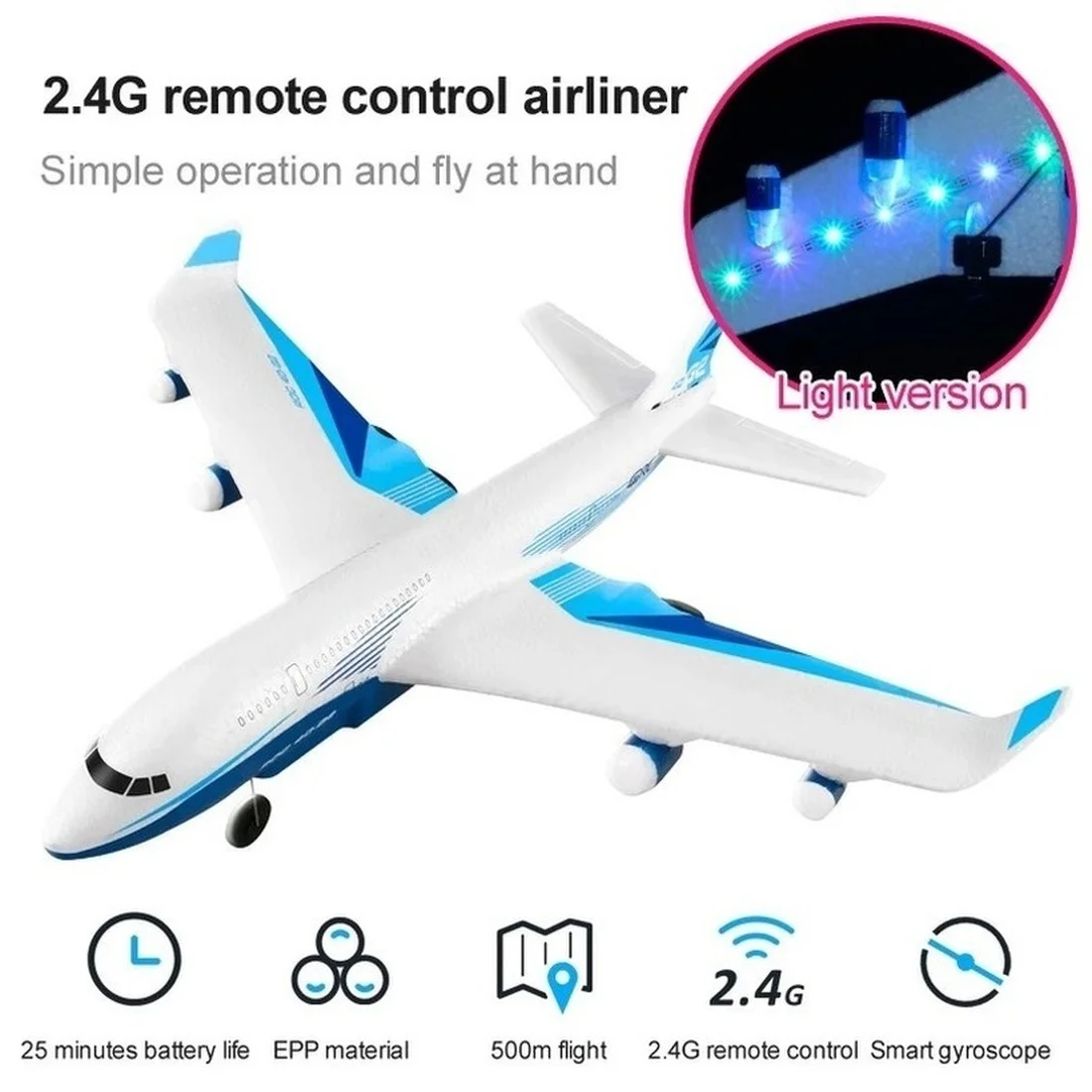 

G2 RC Airplane Foam Toys 2.4G Remote Controller Planes Fixed Wing Plane Outdoor Drone Children Toys for Boys Free Shipping