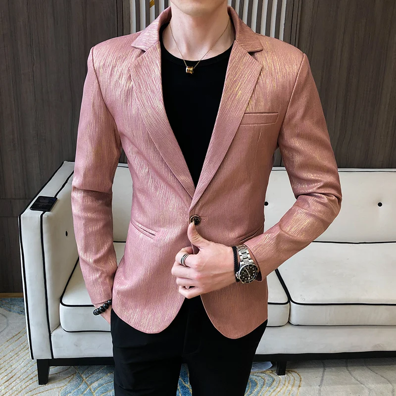 2021 брендовая одежда, мужской высококачественный приталенный Модный повседневный деловой костюм/мужской чистый Блейзер, куртка/Мужское пал... от AliExpress RU&CIS NEW