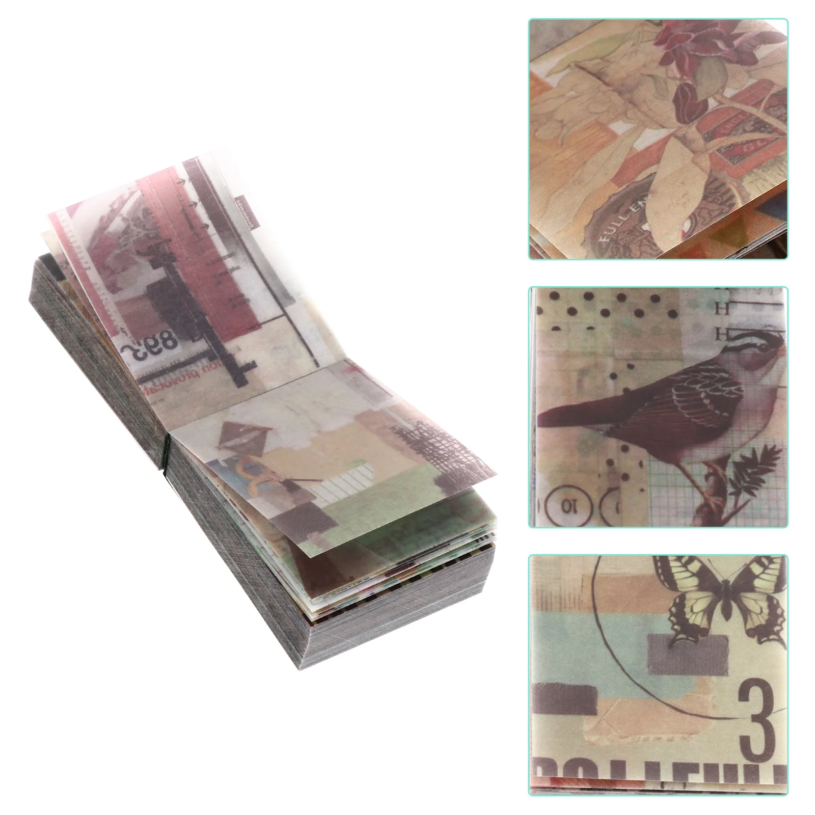 

Paper Material Diy Scrapbook Scrapbooking Vintagejournal Craft Papers Retro Decorative Diary Animal Floral Embellishment