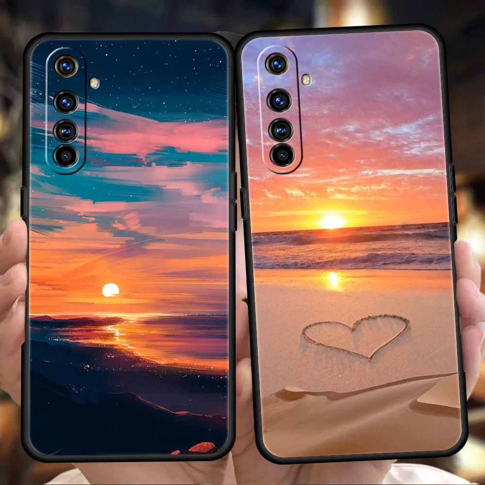 

Beach Dusk Sky Phone Case Cover for Oppo A12 A15 A16 A74 A76 A54 Reno 6 7 Find X5 Pro A9 2020 Plus 5G Silicone Soft Shell Capas