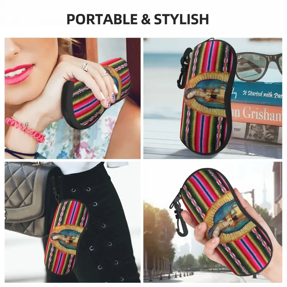 Чехол для очков Машина Гваделупской Дева Мария Зарап в форме ракушки мужчин и