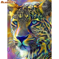 ruopoty framed painting by numbers cool cat handmade picture by numbers on canvas digital paint kits wall art decor for home