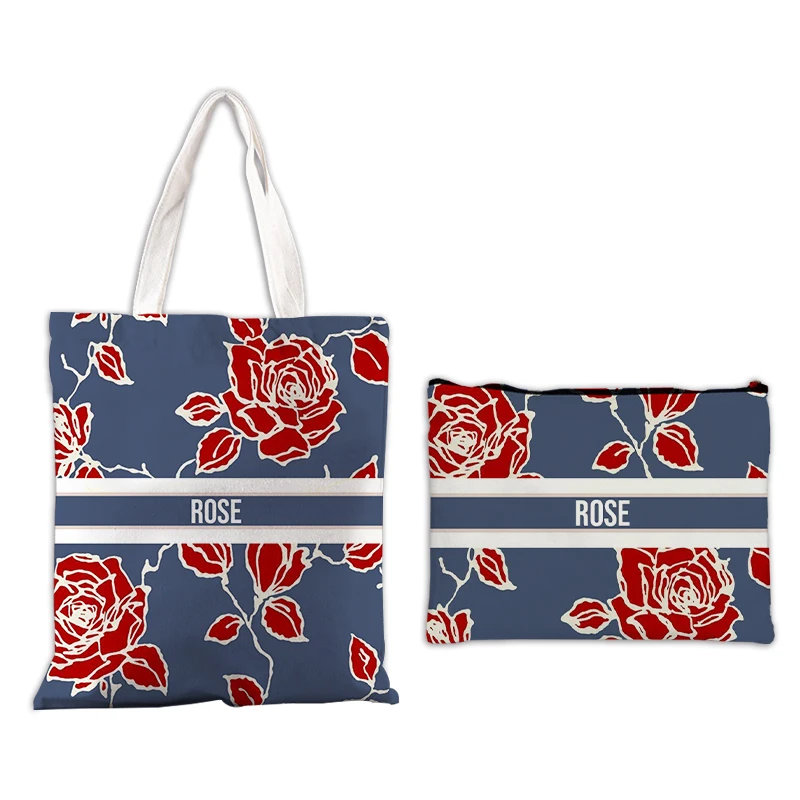 Канвасная косметичка с цветочным именем