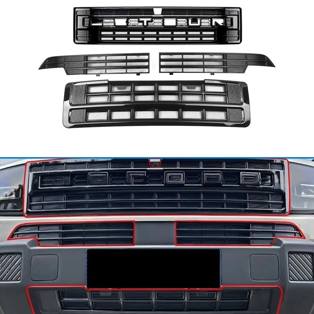 

Для Chery Jetour Shanhai T1 Freedom 2025 внешняя сетка для решетки автомобиля, защитная крышка от насекомых, сетка для переднего бампера, вентиляционные отверстия