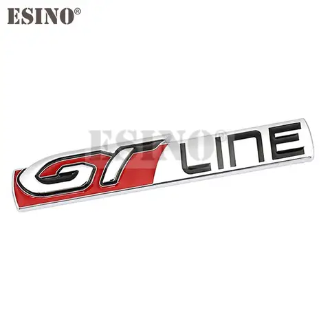 Автомобильный Стайлинг GT Line, 3D металлическая хромированная эмблема из цинкового сплава, автомобильный значок, клейкая Эмблема для кузова Peugeot GT RCZ 308 508 3008 5008