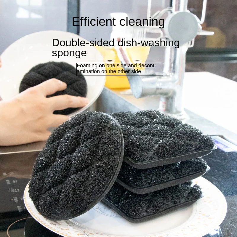 

3Pcs Magic Wipe Dishwashing Pot Cleaning Cloth Double-sided Cleaning Sponge Imitation Loofah Multi-purpose Kitchen Cleaning Tool