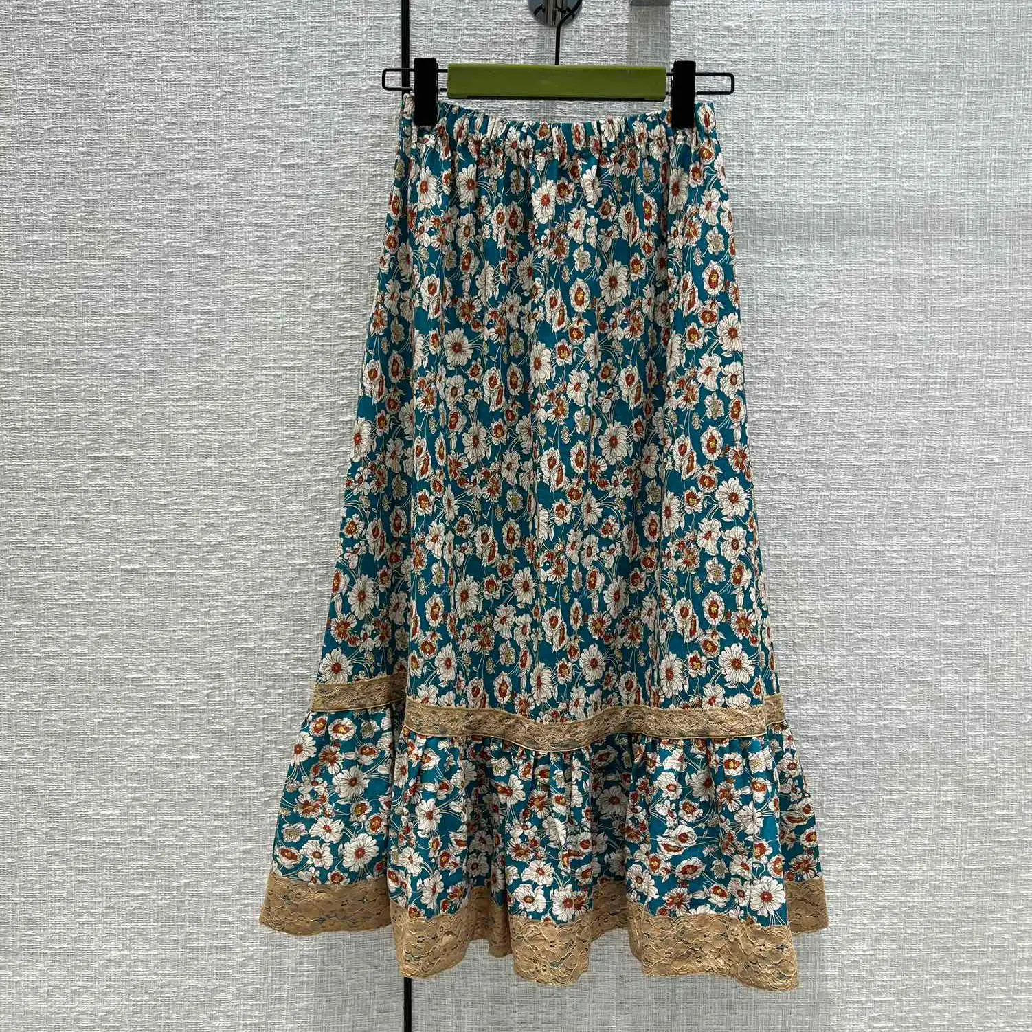 Женская кружевная юбка роскошная в праздничном стиле с французским