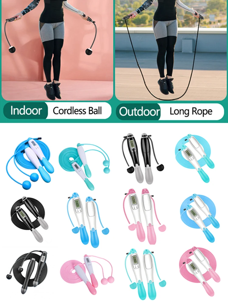 

Скакалка Электронная спортивная с нескользящей ручкой, 2,8 м, с ЖК-экраном