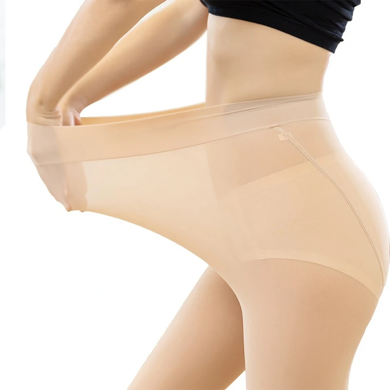 Plus Size Stockings for Women's Warm Tights Fleece Translucent Tights Thermal Fake Stockings Thick Thermo Pantyhose Stockings