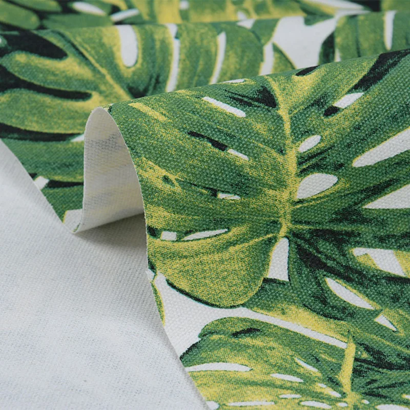 Monstera листья холщовая ткань с принтом хлопчатобумажная DIY для резки текстильные