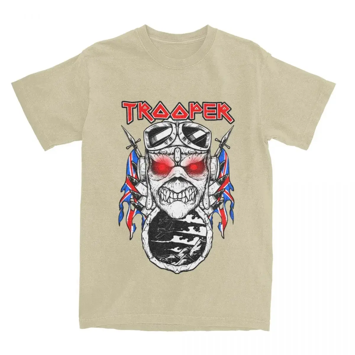 Футболка Kawaii Trooper Ironmaiden в стиле унисекс из 100% хлопка с коротким рукавом и круглым