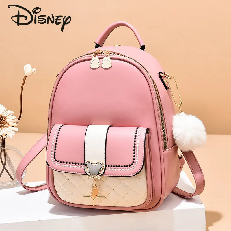 Disney Mickey New Women's Backpack Fashion High Quality Women's Crossbody Bag Casual Versatile Multi Functional Backpack