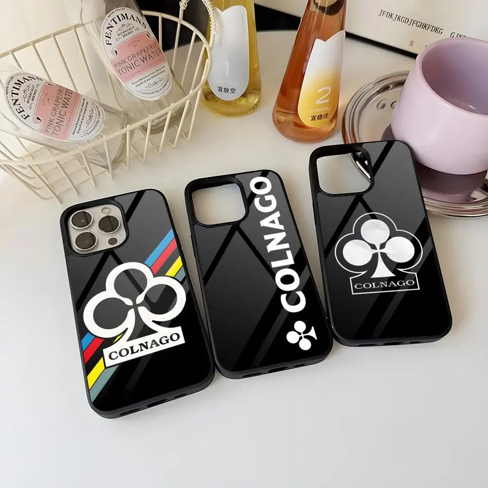 Модный чехол для телефона C-ColnagoS Iphone 15 Pro Max 14 12 11 13 Mini 16 8 7 Plus X Xs XR PC + задняя крышка из
