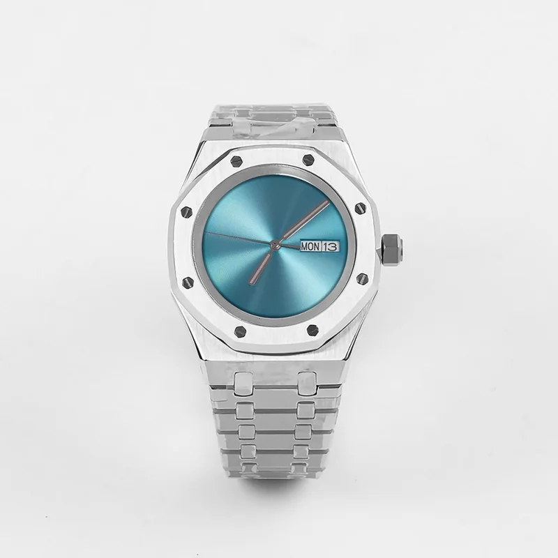 Мужские механические часы Nonelogo 41 мм без светящегося корпуса из нержавеющей стали