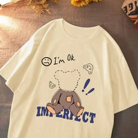 5xl summer 100 cotton oversized t shirts harajuku anime kawaii headless bear print loose short sleeve t shirt women streetwear
