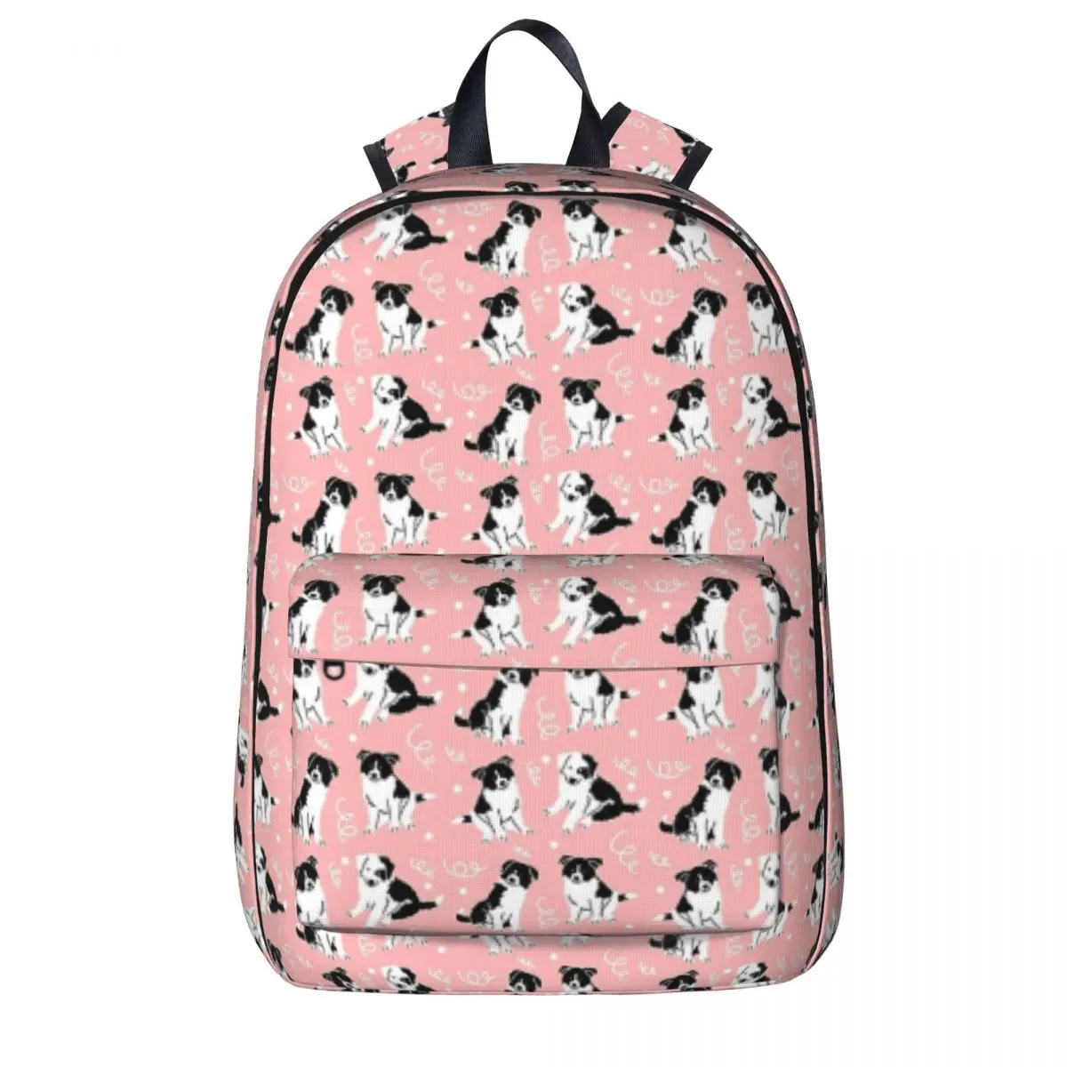 

Border Collie Puppy Pattern - Pink Backpacks Boys Girls Bookbag Students School Bags Travel Rucksack Shoulder Bag Large Capacity