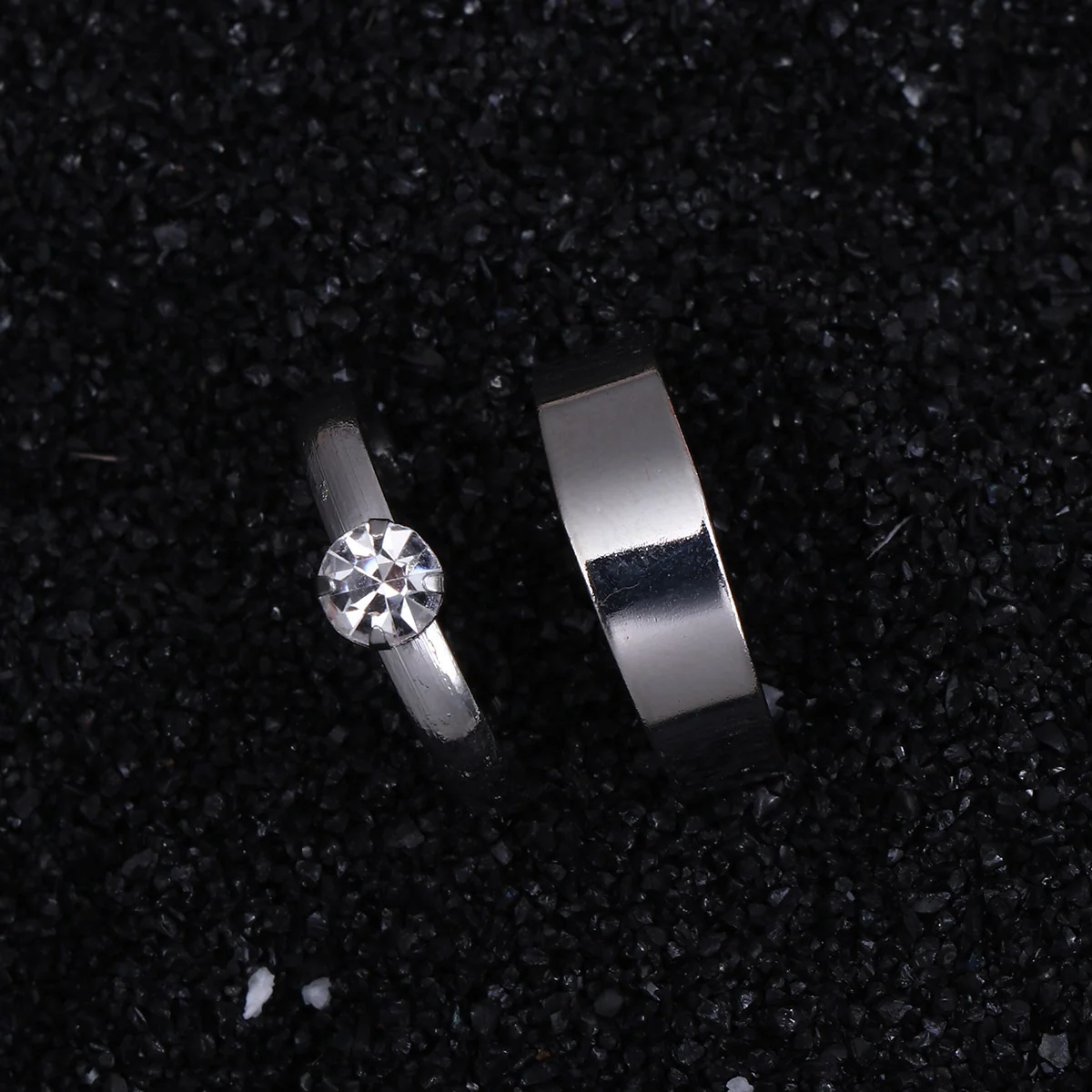 

Diamond Engagement Silver Rings Cake Toppers for Bridal Shower Wedding Baby Shower