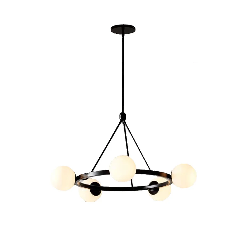 

TT Post-Modern Simple Toroidal Light Luxury Chandelier Creative Personality Dining Room and Study Room Bedroom Designer Glass