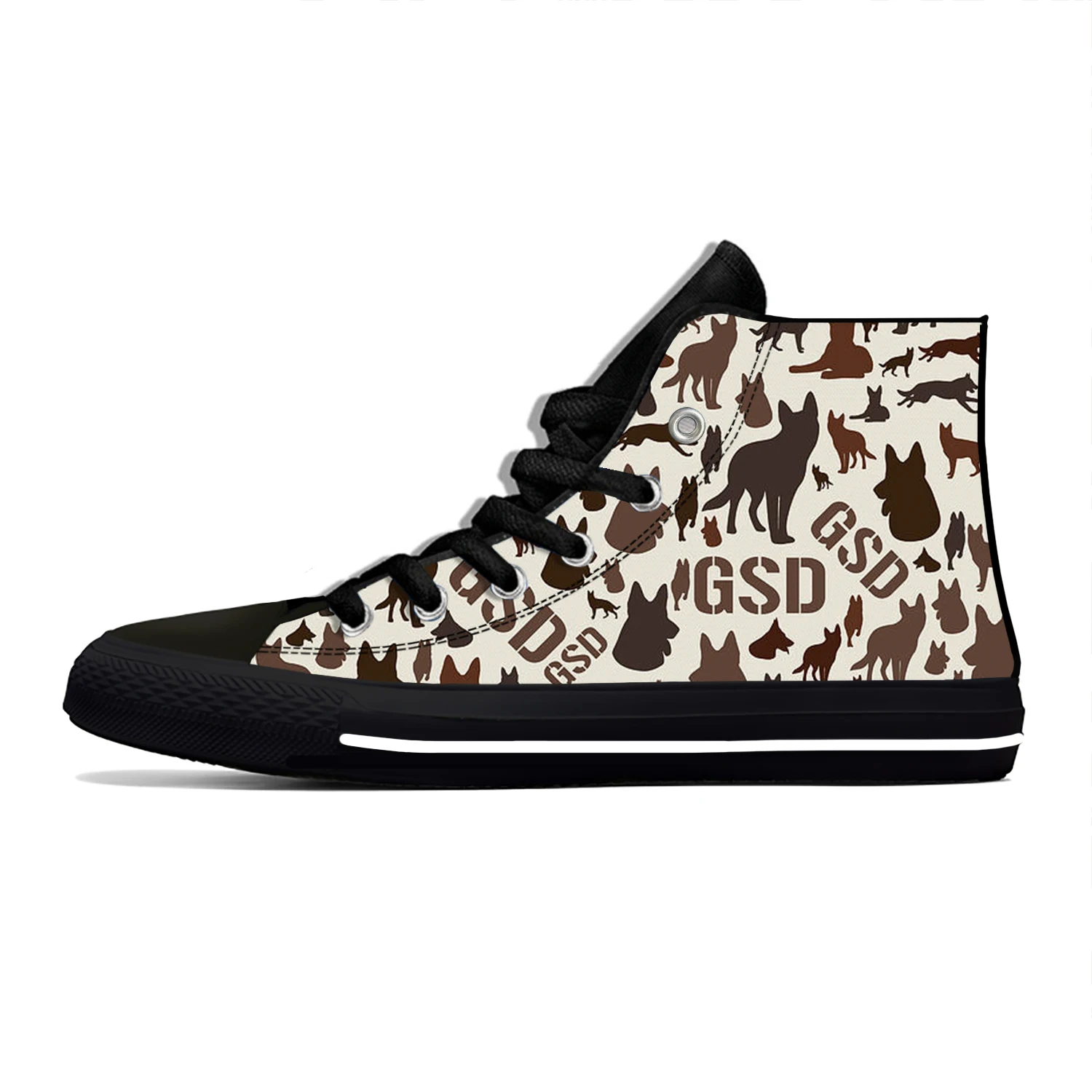 

Hot Summer German Shepherd Dog Animal Cut Kawaii Fashion High Top Canvas Shoes Men Women Casual Sneakers Classic Board Shoes