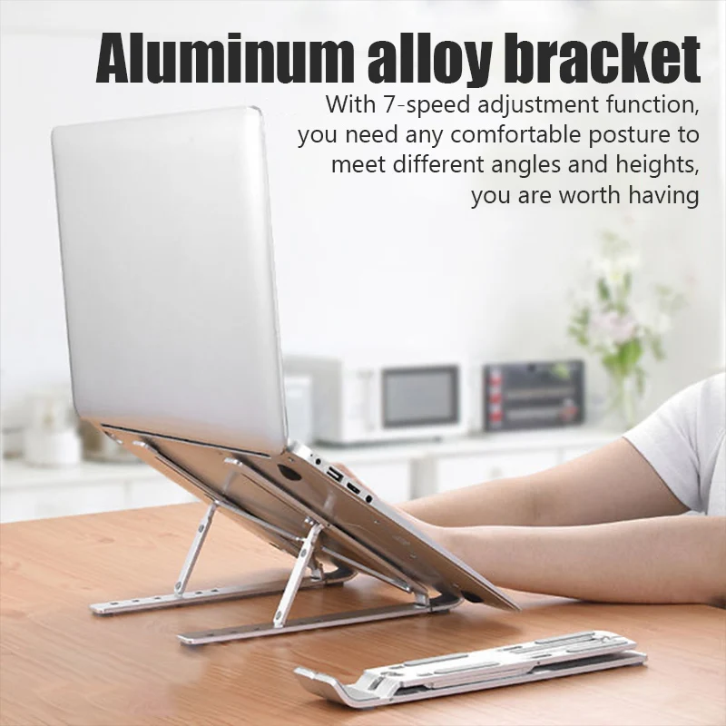 

Универсальная подставка для ноутбука, держатель для планшета Macbook Air Pro, складная алюминиевая подставка, кронштейн для ноутбука, подставка для планшета