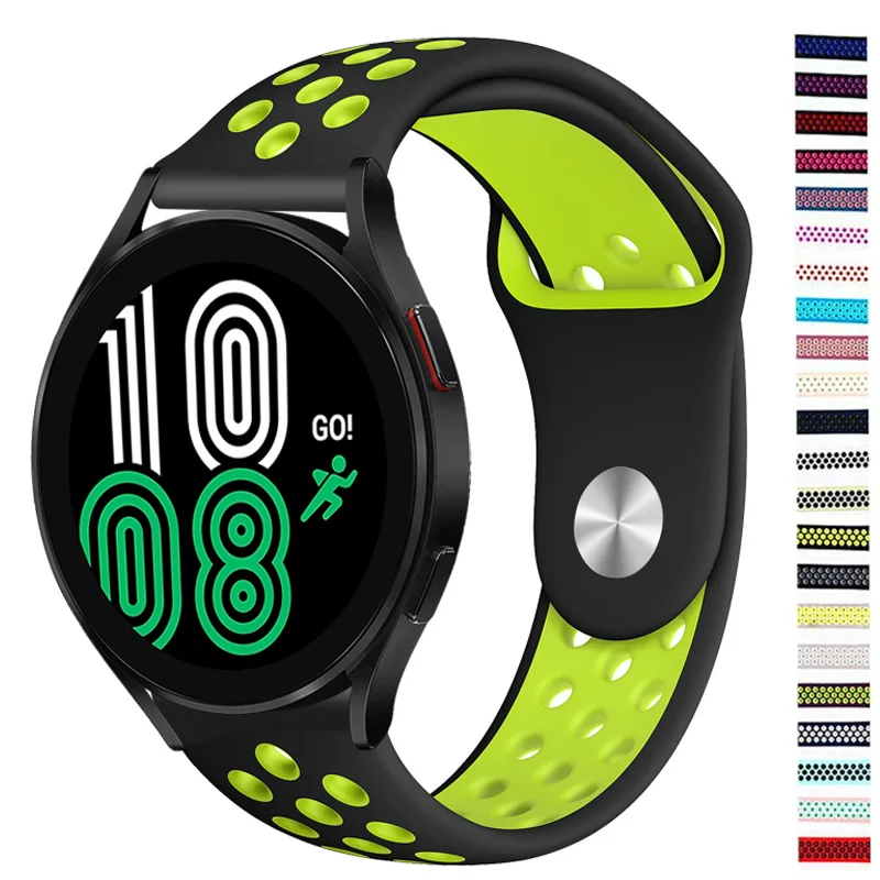 Ремешок для часов 22 мм Samsung Galaxy Watch 6-5-pro-4-Classic/active 2 спортивный силиконовый браслет