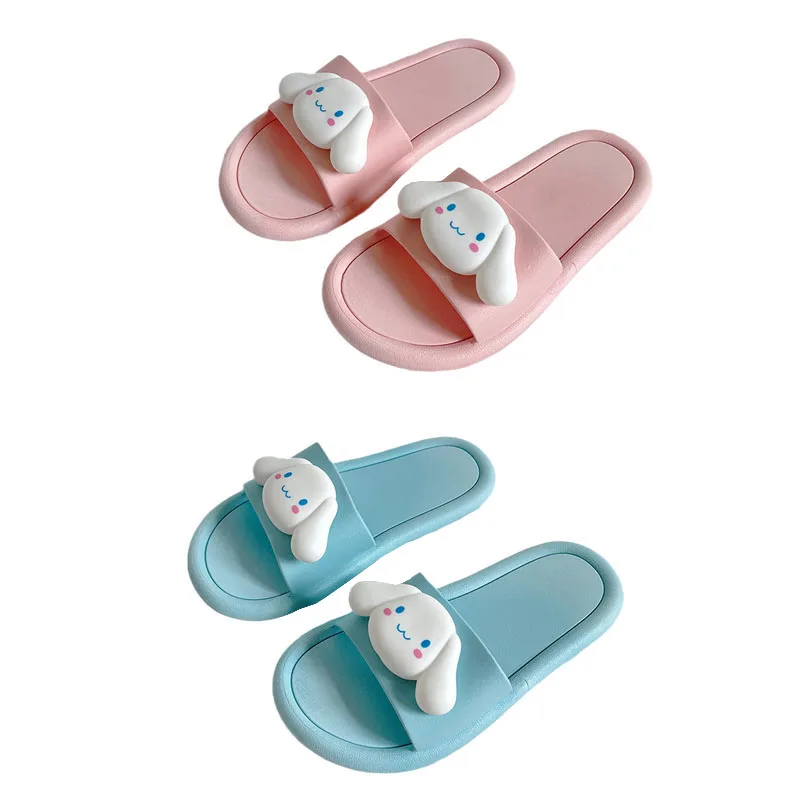 

Сандалии Sanrios Cinnamoroll Kittys для дома, толстые Тапочки для ванной, Нескользящие, модная мягкая подошва, подарок для семьи