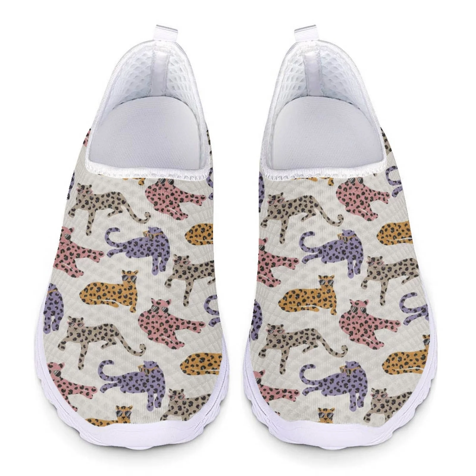 

Модные легкие дышащие сетчатые туфли INSTANTARTS с принтом гепарда, летняя удобная обувь для прогулок, мягкая домашняя обувь