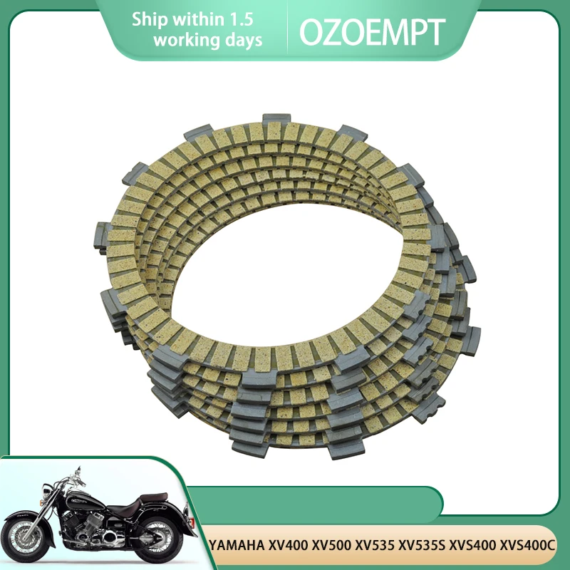 Фибрирующая пластина сцепления OZOEMPT, подходит для YAMAHA XV400 XV500 XV535 XV535S XVS400 XVS400C