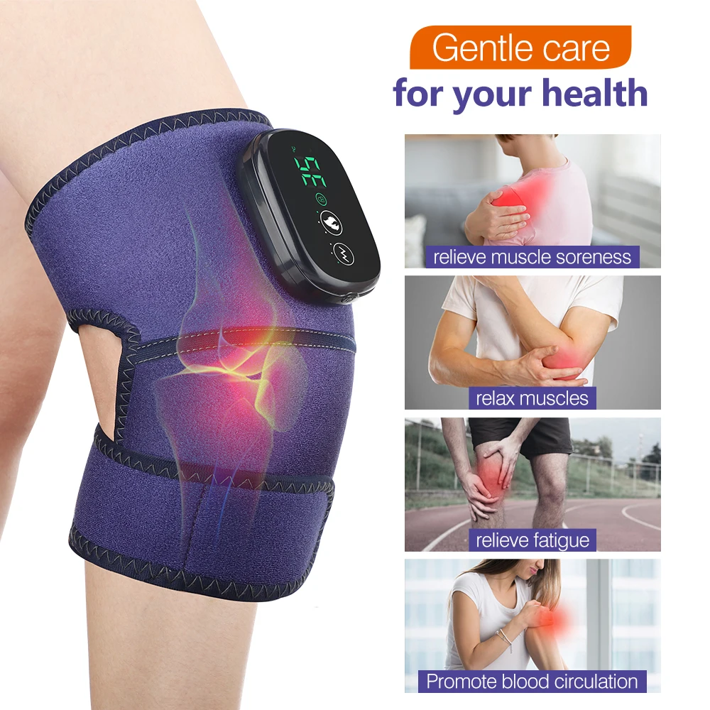 

Electric Heating Knee Pad Vibration Hot Compress Massager USB Charging Pain Relieving Unisex Relieve Fatigue Arthritis Device