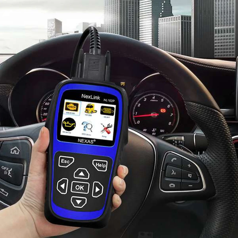 

Nexas Nl102p Сверхмощный диагностический сканер для грузовиков Считыватель автомобильных кодов Dpf Oilreset-X59A