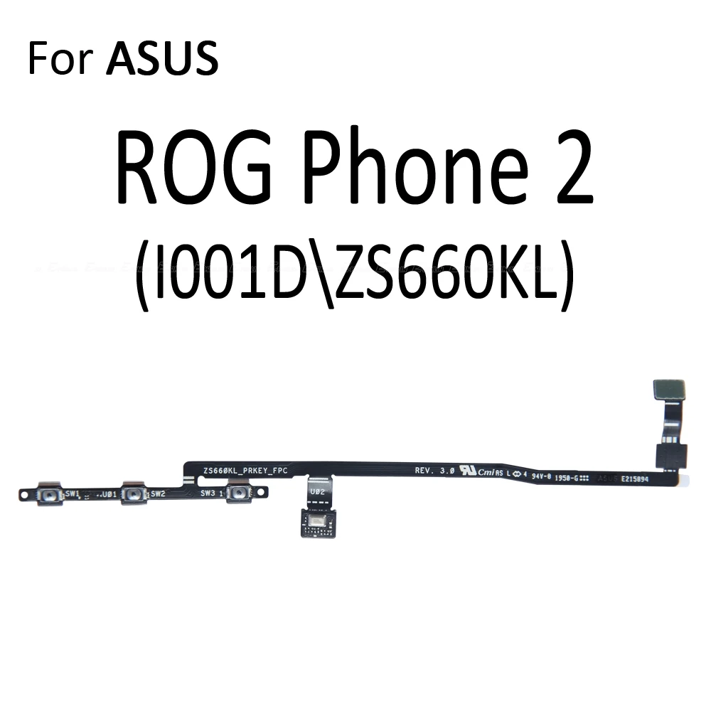 Для Asus ROG Phone 1 2 II 3 Strix 5 5s 6 8 9 FE Pro 6D Ultimate: кнопка включениявыключения, кнопка регулировки громкости, гибкий шлейф, запчасти для ремонта (art.: 3920daa33c2bc) - 3920daa33c2bc