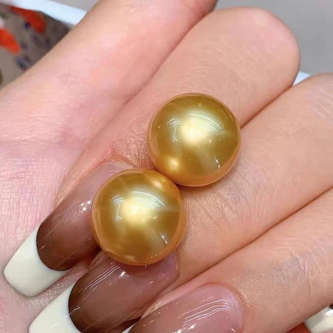 Великолепные серьги из 18-каратного золота Aaaa++++ Огромные круглые с золотым