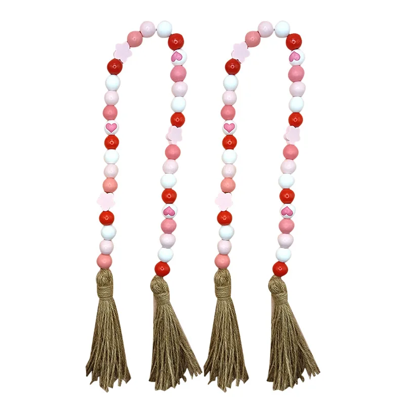 Бусины с кисточками в форме красного сердца для самостоятельного изготовления