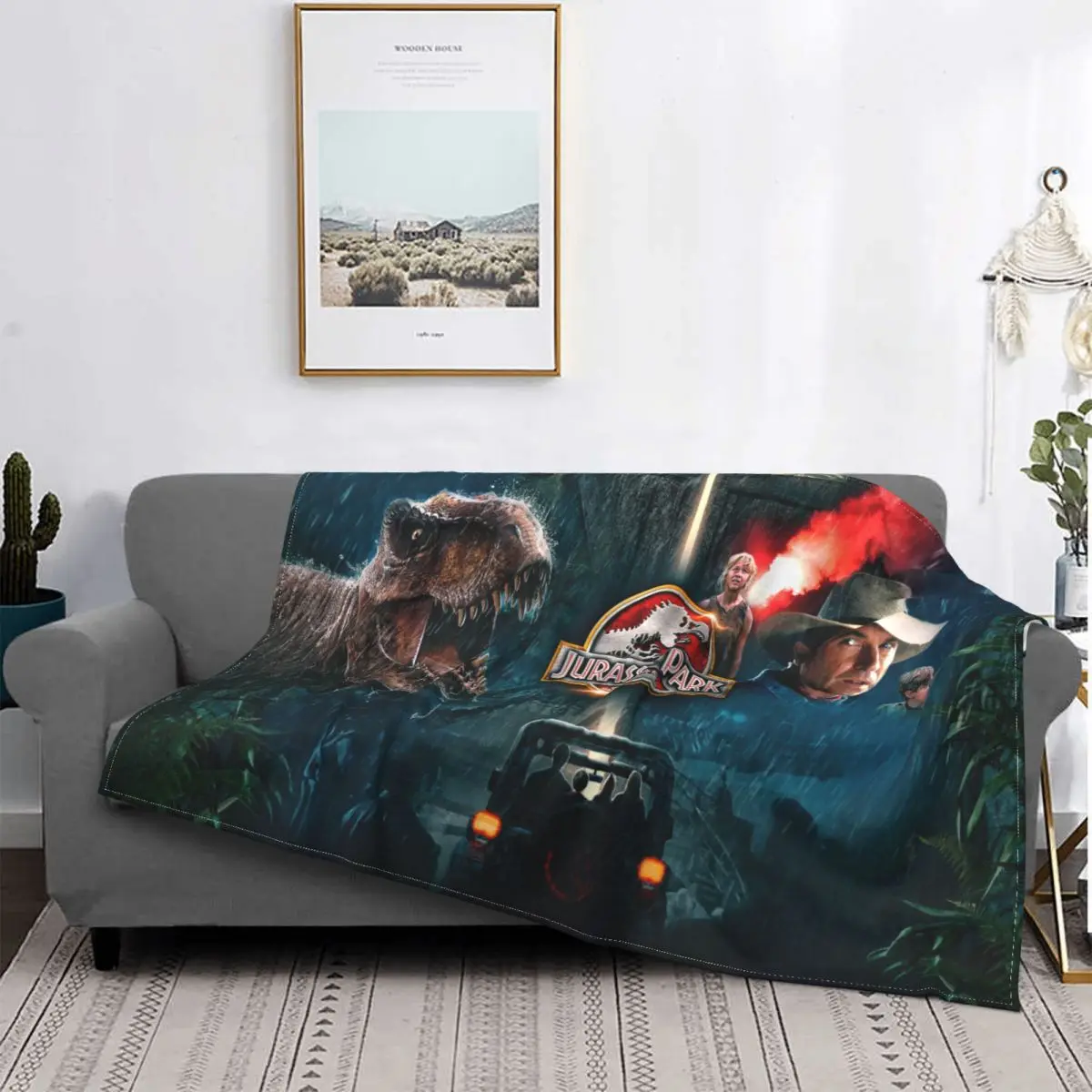 

Jurassic Park Dinsaur Blanket Flannel Spring Autumn Ancient Animal Super Soft Throw Blankets for Home Bedroom Plush Thin Quilt