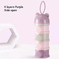 4 layers infant milk powder box essential cereal portable snacks container bear style leak proof large capacity dispenser