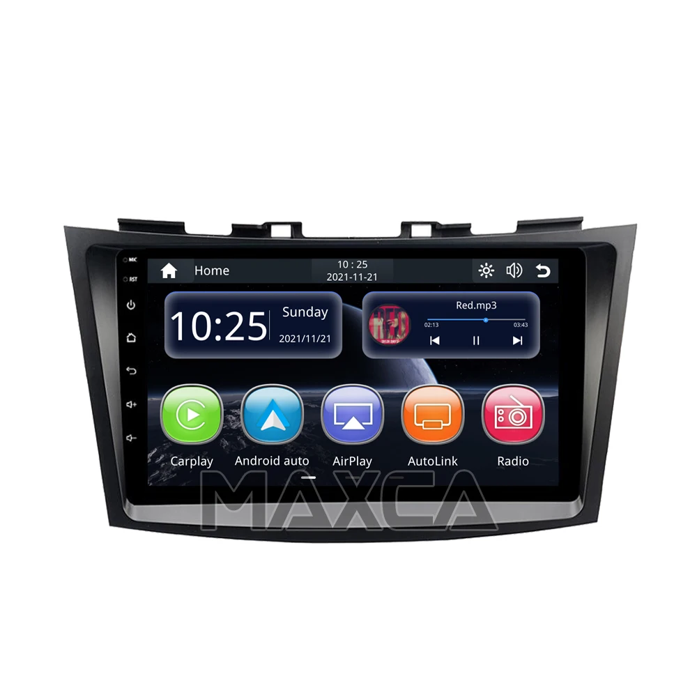 MAXCA 9-дюймовый беспроводной Carplay и Android Авторадио для 2010 Suzuki Swift мультимедийный