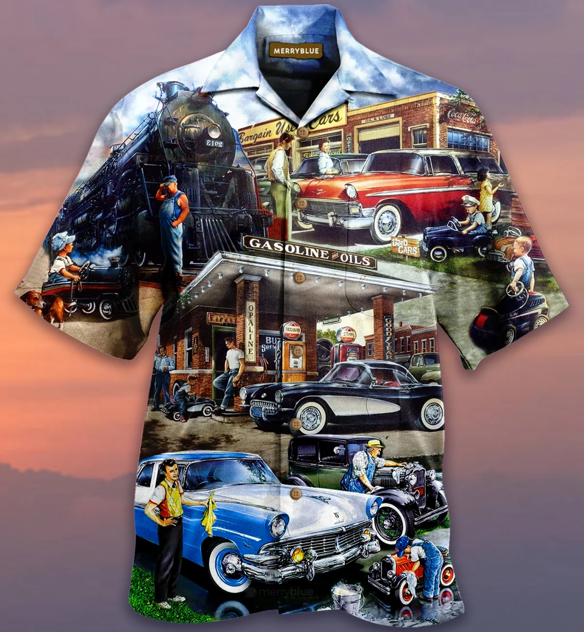 

Gasoline Oils Hawaiian Beach Shirt Free Shipping Fashion Customized Logo Printed Short Sleeve Casual Men Clothing