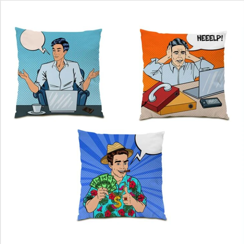 

Decoration Pillow Cover Gift Anime Bed Living Room Cushion Cover 45x45CM Pillow Case Portrait Square Avatar Character 2023 E0014