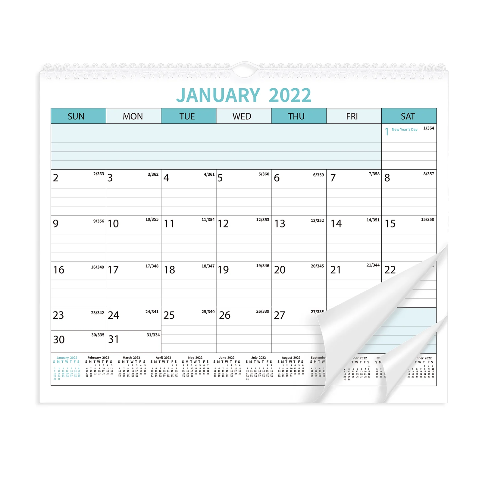 

STOBOK Wall Calendar 2022-2023 Calendar Jan. 2022 - Dec. 2023 Hanging Calendar Twin-Wire Bound Calendar Planner for Home Office