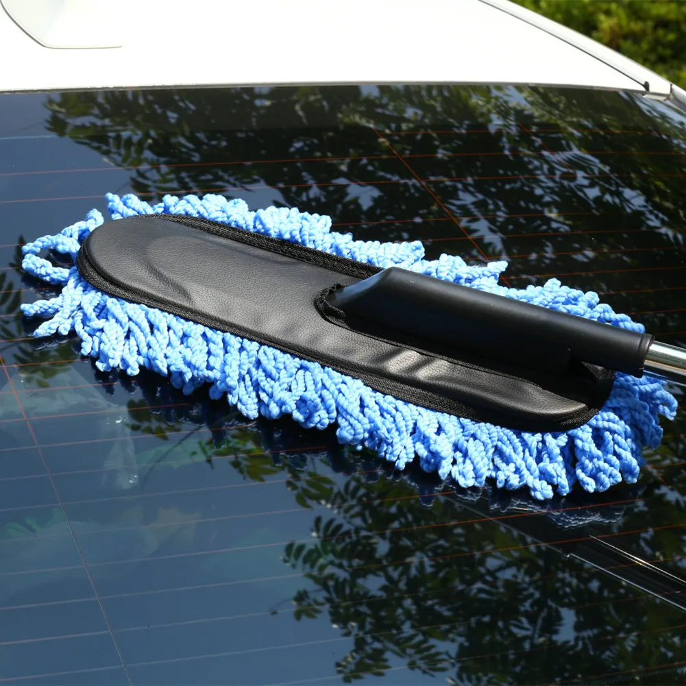 

Trailer Brush Cleaning Brush Microfiber Purple Stainless Steel Stainless Steel Sponge Handle ABS Plastic Blue Gray